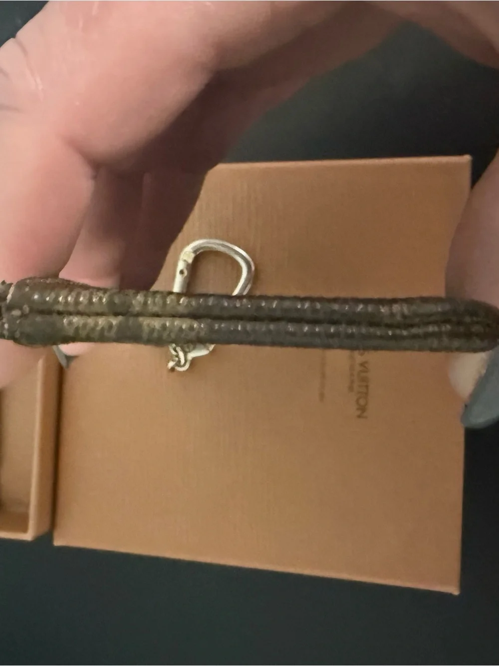Louis Vuitton Monogram Key Pouch - Brown with Gold Monogram. Full Inclusion!